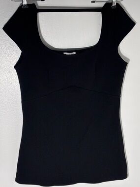 Vintage GUESS Cap Sleeve Top - Size XL - Black